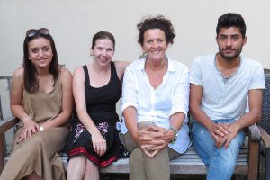 Die Fsf-Netzwerker (v. li. n. re.): Isabell, Laura, Birgit und Hassan 